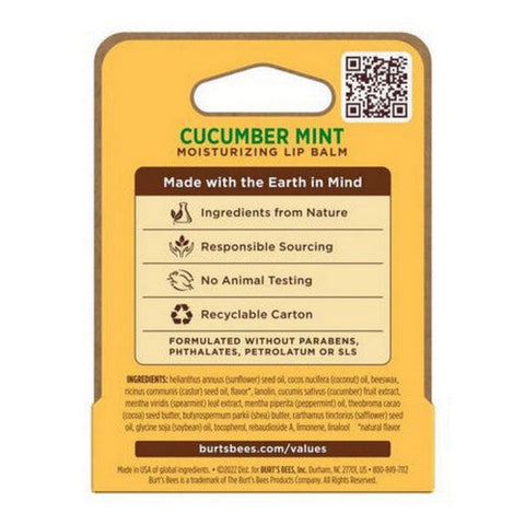 Burts Bees, Cucumber Mint Lip Balm Blister, 0.15 Oz Burts Bees