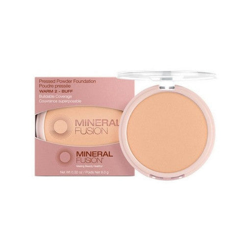 Mineral Fusion, Warm 2 Buff Pressed Powder Foundation, 0.32 Oz Mineral Fusion