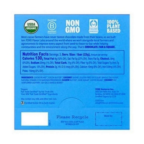 TCHO Chocolate, Choco Latte Oat Milk Chocolate Bar, 2.5 Oz