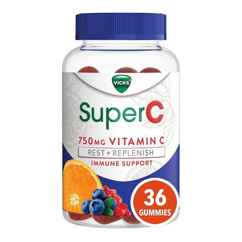 Vicks, Super C Rest Plus Replenish, 750 Mg, 36 Each Vicks