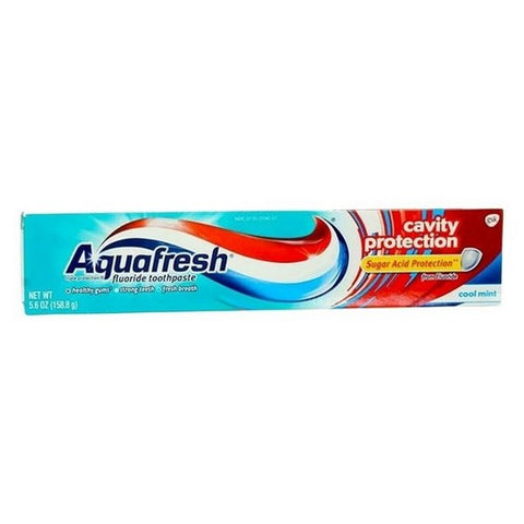 Aquafresh, Cavity Protection Fluoride Toothpaste Cool Mint, 5.6 Oz Aquafresh