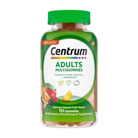 Centrum, Adult Multivitamin And Multiminerals Gummies Assorted Fruit, 110 Count