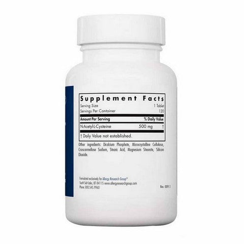 Nutricology/ Allergy Research Group, NAC N-Acetyl-L-Cysteine, 120 Tabs Nutricology/ Allergy Research Group