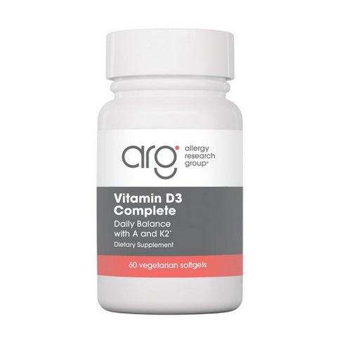 Vitamin D3 Complete Daily Balance with A and K2 60 Softgels by Nutricology/ Allergy Research Group