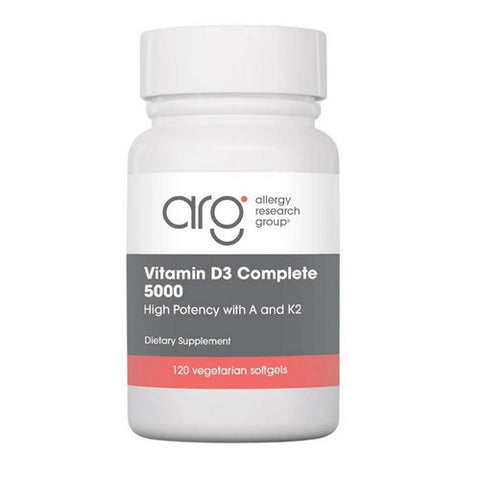 Vitamin D3 Complete 5000 High Potency D With A And K2 120 SoftGels by Nutricology/ Allergy Research Group