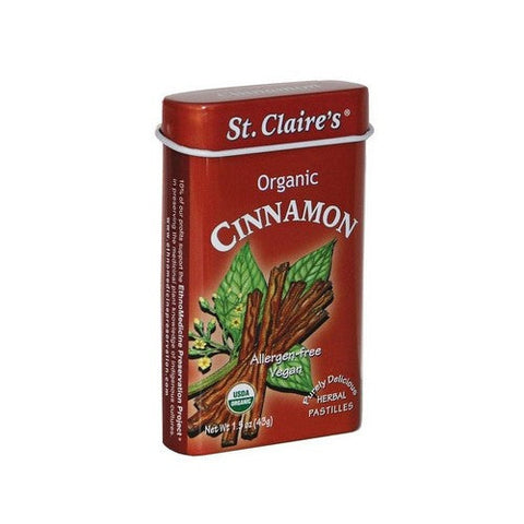 St. Claire's, Organics Cinnamon Pastilles, 1.5 Oz