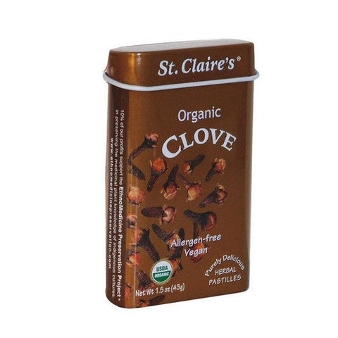 St. Claire's, Organics Clove Pastilles, 1.5 Oz