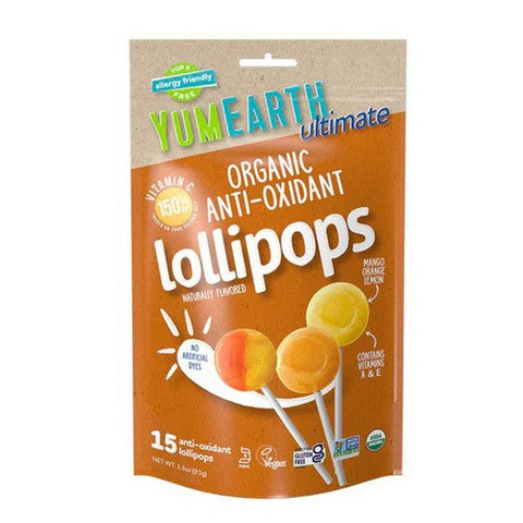 YumEarth, Ultimate Organic Antioxidant Lollipops, 15 Count ( 3.3 Oz) YumEarth