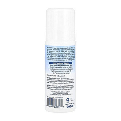 Kiss My Face, Liquid Rock Roll-On Deodorant Fragrance Free, 3 Oz Kiss My Face