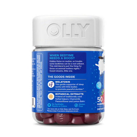 Olly, Kids Sleep Gummies Razzzberry, 50 Count Olly