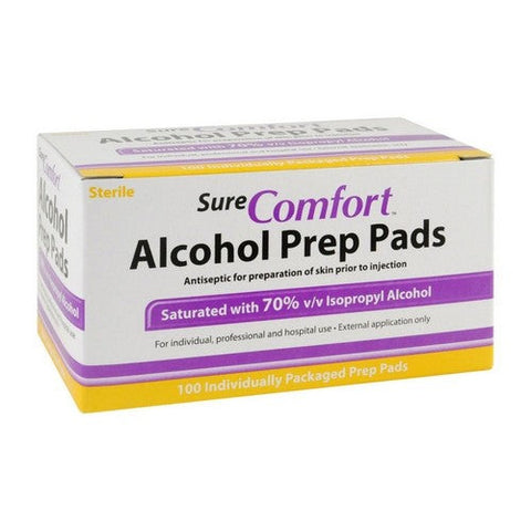 Sure, Alcohol Prep Pads, 100 Count Sure