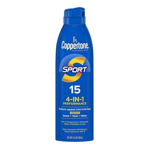 Coppertone, Sport Sunscreen Spray SPF 15, 5.5 Oz Coppertone