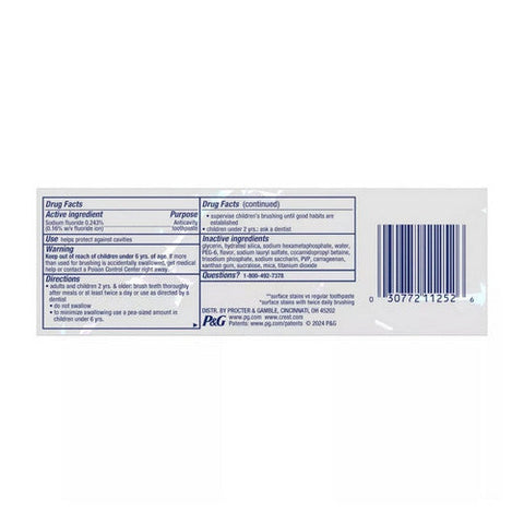 Crest, 3D White Brilliance Vibrant Toothpaste Peppermint, 4.6 Oz Crest