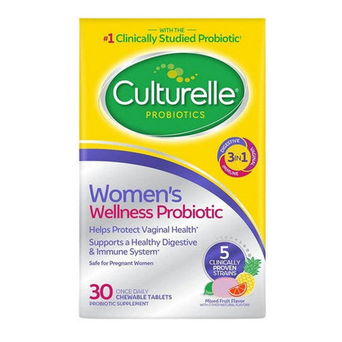 Culturelle, Women's Wellness Probiotic Chewable Mixed Fruit Flavor, 30 Tablets Culturelle