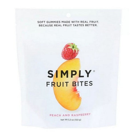 Simplygum, Mixed Peach And Raspberry, 5.3 Oz (Case Of 6) Simplygum