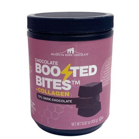 Brooklyn Born Chocolate, Boosted Bites Collagen Dark Chocolate, 15.87 Oz Brooklyn Born Chocolate