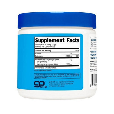 Nutricost, Potassium Bhb Gobhb Unflavoured, 250 Grams Nutricost