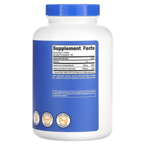 Nutricost, Calcium Vitamin D3 Tablets, 600 Mg/25 Mcg, 240 Count Nutricost