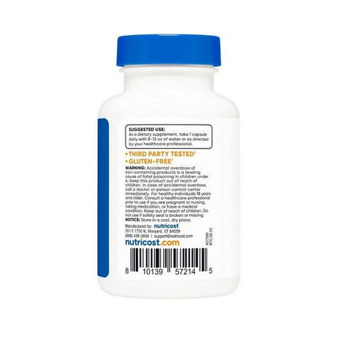 Nutricost, Iron Bisglycinate Capsules, 25 Mg, 120 Count Nutricost