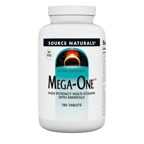 Source Naturals, Mega-One Multi-Vitamin Iron Free, 180 Tabs Source Naturals