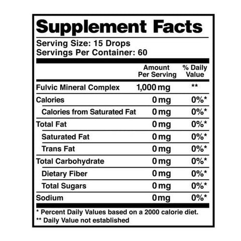 Blk Functional Beverages, Fulvic Mineral Drops, 2 Oz