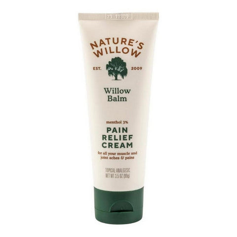 Nature's Willow, Willow Menthol 3% Pain Relief Cream, 3.5 Oz Nature's Willow