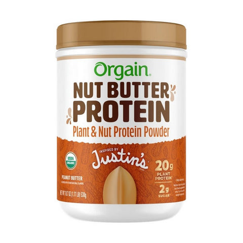 Orgain, Nut Butter Protein Powder Peanut Butter, 18.7 Oz Orgain