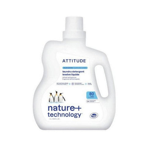Attitude, Liquid Laundry Detergent 2X Concentrated 80 Loads Wildflowers, 67.6 Oz Attitude
