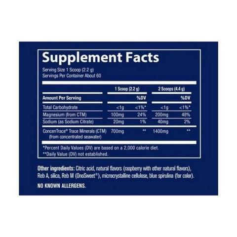 Trace Minerals, ConcenTrace Daily Mineral Powder Blue Raspberry, 6.35 Oz