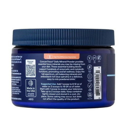 Trace Minerals, ConcenTrace Daily Mineral Powder Blue Acai, 6.35 Oz