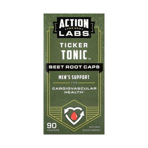 Action Labs, Ticker Tonic Beet Root Caps, 90 Count