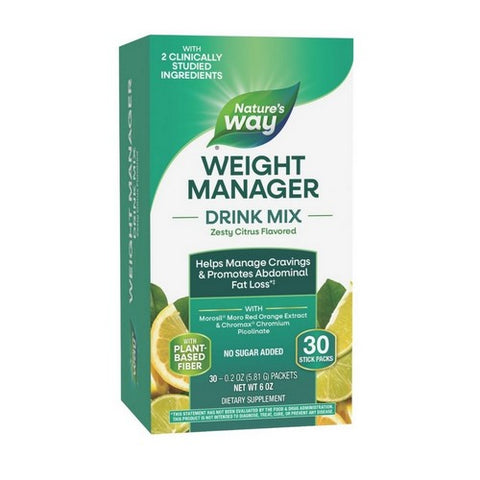 Weight Manager Drink Mix Zesty Citrus 30 Packets / 6 Oz by Nature's Way