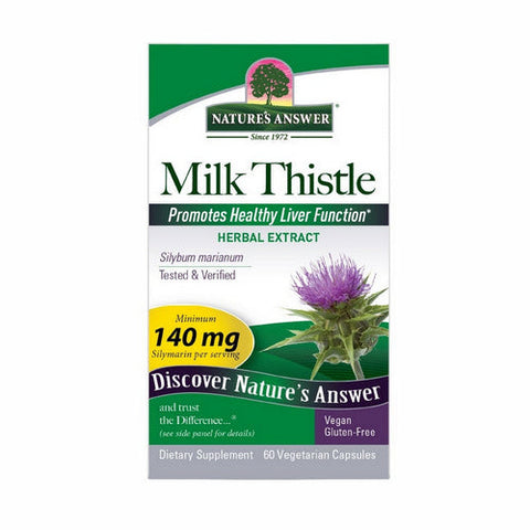 Nature's Answer, Milk Thistle Standardized, 140 Mg, 60 Veg Caps Nature's Answer