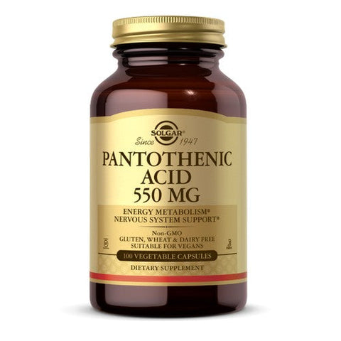Solgar, Pantothenic Acid, 550 mg, 100 V Caps Solgar