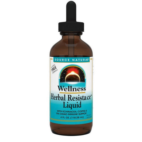 Source Naturals, Wellness Herbal Resistance Liquid Alcohol Free Formula, 4 fl oz Source Naturals