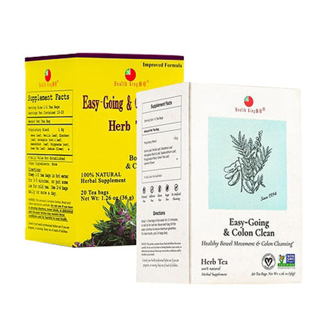 Health King, Easy Going And Colon Clean Tea, 20 Bags Health King