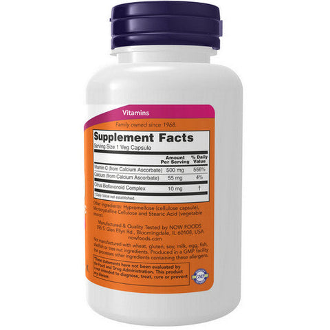Now Foods, Vitamin C-500 Calcium Ascorbate, 100 Veg Caps Now Foods