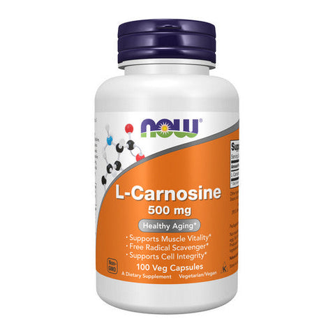 Now Foods, L-Carnosine, 500 mg, 100 Veg Caps Now Foods