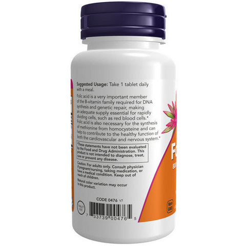 Now Foods, Folic Acid With Vitamin B-12, 800 Mcg, 250 Tabs Now Foods