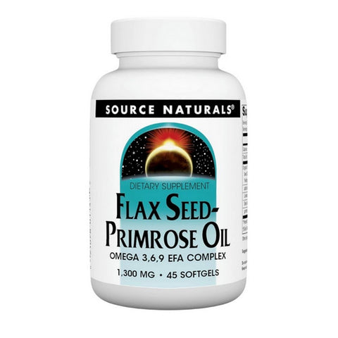 Source Naturals, Flaxseed-Primrose Oil, 1300 mg, 45 Softgels Source Naturals