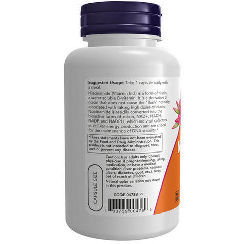 Now Foods, Niacinamide, 500 mg, 100 Caps Now Foods