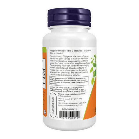 Now Foods, Panax Ginseng, 500 mg, 100 Caps Now Foods
