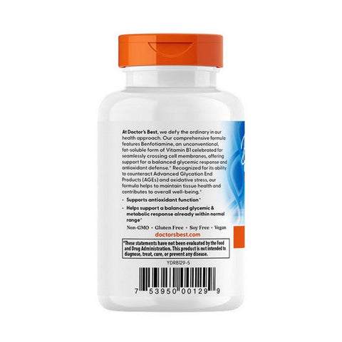 Doctors Best, Benfotiamine 150 With Benfopure, 150 Mg, 120 Veggie Caps Doctors Best