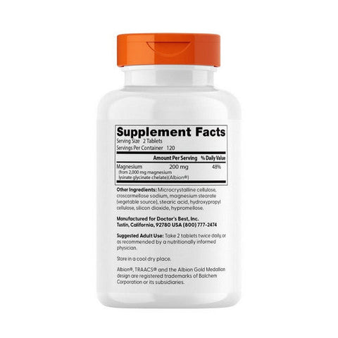 Doctors Best, High Absorption Magnesium, 240 Tablets Doctors Best