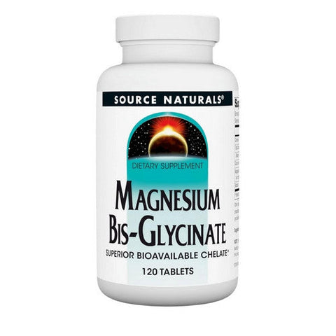Source Naturals, Magnesium Bis-Glycinate, 120 tabs Source Naturals
