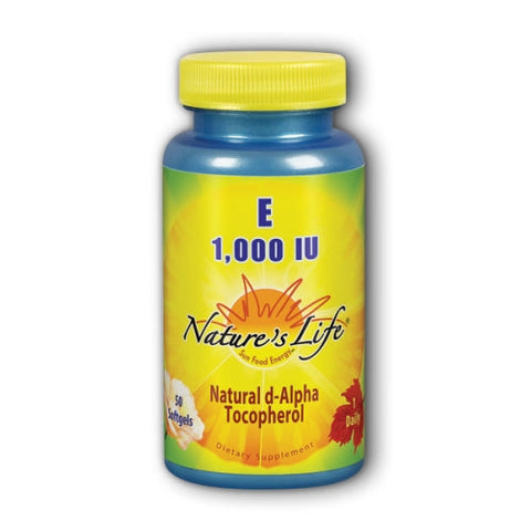 Nature's Life, Vitamin E d-Alpha & Mixed Tocopherols, 1000 IU, 50 softgels Nature's Life