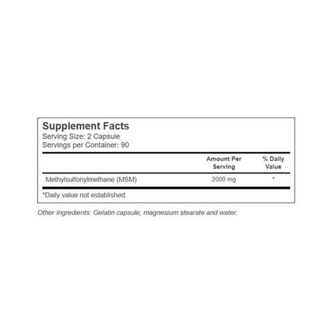 Life Time Nutritional Specialties, 100% Pure MSM, 1000 mg, 180 caps Life Time Nutritional Specialties