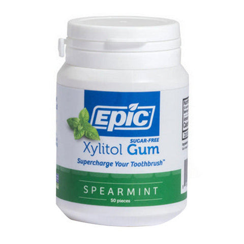 Epic Dental, Xylitol Gum Spearmint, Spearmint 50 ct Epic Dental