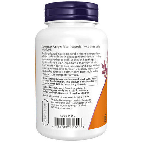 Now Foods, Hyaluronic Acid, 120 vcaps Now Foods
