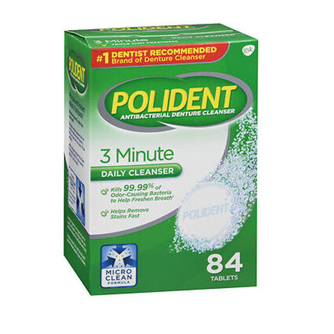 Abreva, Polident Denture Cleanser, Antibacterial 84 tabs Polident
